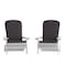 Flash Furniture White Folding Adirondack Chairs-Gray Cushions, 2PK 2-JJ-C14505-CSNGY-WH-GG - alternate 4